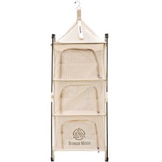 Breeze Moon 露營餐具晾乾網 獨立式, 4欄, 奶油米色