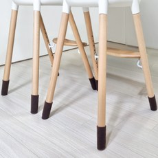 흘러내림 방지 실리콘 니트 의자 발커버 16p, 진브라운