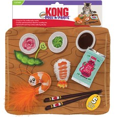 KONG 豆貓遊戲墊貓薄荷五合一玩具, 壽司套餐, 1個