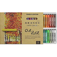 아티스트 그레이드 미술 데생 유화 텍스쳐 스틱 오일파스텔, 36색, 1세트