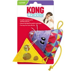 KONG 豆貓貓薄荷坐墊玩具, 芝士餅乾和鼠尾娃娃, 1個