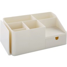 탁상 펜 홀더 깔끔한 수납함 L, 3단, 베이지