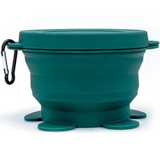 PASTEL PET 寵物微笑狗可折疊便攜式餐具, 1個, 綠色