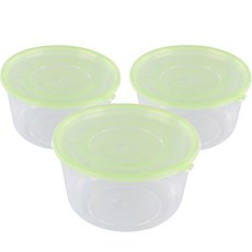 쿡앤락 밀폐용기 매끈원형 220 대, 3개, 3.2L단품