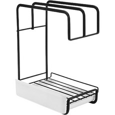 Block Mart 廚房水槽收納架 抹布架, 黑色, 1個