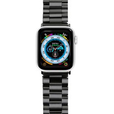 유스픽 애플워치 베이직 메탈 스트랩, 블랙, 1개