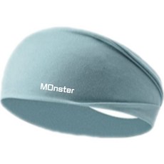 Monster 寬版運動髮帶, 藍色