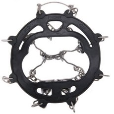 簡約線條防滑戶外8p鍊條冰爪, 黑色的