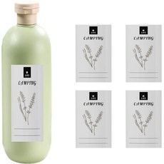 80LIFE 露營分配器蓋型 400ml + 標籤紙 5p 套組 JNH909, 1套, 鱷梨綠