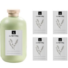 80LIFE 露營分配器蓋型 300ml + 標籤紙 5p 套組 JNH909, 1套, 鱷梨綠