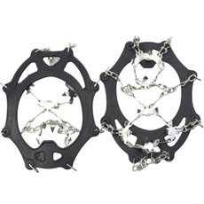 鞋用防滑器 19入+鏈條 2入, 黑色