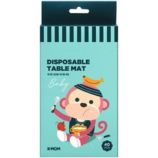 케이맘 일회용 테이블매트 40매, 혼합색상, 1개