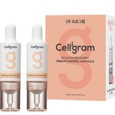 恢復皮脂控制安瓶中的 Seligram 頭皮, 2個, 10毫升