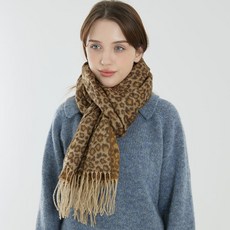 풋온 애니멀 호피 패턴 머플러