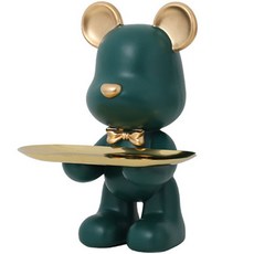 Mori Bear 裝飾品多用途站立托盤, 1個, 綠色