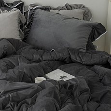 윈터 소프트 양면 프릴 극세사 차렵이불