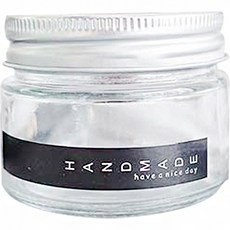 레오빈스 투명 유리 캔들 공병 수제 양초 용기 S, 1개