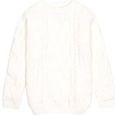 兒童款毛絨麻花針織衫 CCV71GNT45