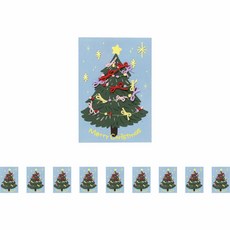 minhwashop 聖誕節刺繡卡片製作 XDPPP0881, 聖誕樹, 10個