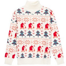 孩童款聖誕圖騰針織毛衣