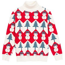 孩童款聖誕圖騰針織毛衣