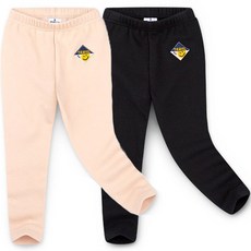 JELISPOON 女童款TRAVEL刷毛彈性緊身褲 2件組