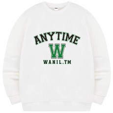 웨닐 남녀공용 그린더블유 기모 맨투맨 WMA_0030