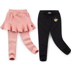 젤리스푼 여아용 베이직 레깅스 + 더 예쁜 기모 스커트 레깅스 세트