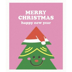 聖誕樹小卡片, 50個, 混合顏色