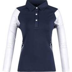 LUCEN 高爾夫女式搖擺弱拉絨長袖襯衫 BLU2A606W