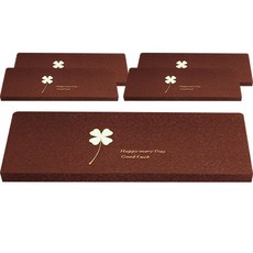 Myomyami 夜光幸運草樓梯黏貼式防滑墊 75 x 21 cm JNH810, 5個, 棕色