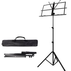 Bluekai 可折疊便攜式樂譜架 + 收納袋套組, 黑色