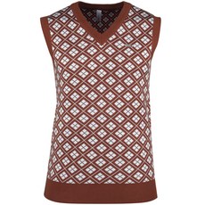 430 Golf Lux Golf 男士 V 領圖案針織背心 LB2A301