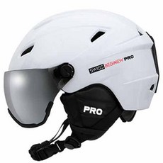 瑞士 Biginho PRO SBHG-01 護目鏡頭盔滑雪頭盔遮陽頭盔滑雪板頭盔, Swiss Beginu PRO 護目鏡頭盔白色 S, 1個