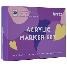 Arrtx 壓克力麥克筆組 AACM-0530A, 1套, 30色