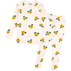 밀크마일로로 뉴키즈온 아동용 귀염곰돌 모달 보온 실내복 상하의 세트