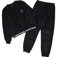 applepink 絲絨羅紋配色大學T束口褲運動上下套裝 R702