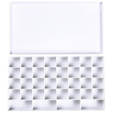 Mibill美術用品畫室用品水彩調色盤 直角, 36個車位, 1個