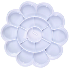 Mibill多功能美術調色盤 花朵 18色, 18個車位, 1個