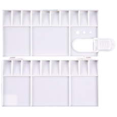 Mibill多功能美術調色盤 直角 25色, 25 個車位, 1個