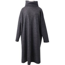 린다샵 마이핀 터틀넥 박시핏 트임 롱 원피스 cpops8317k2b