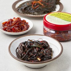 일미 맛있는 반찬 오징어젓갈 180g + 양념깻잎장아찌 180g + 고들빼기무침 180g 세트, 540g, 1세트