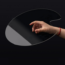 Mivil 多用途美術調色盤 橢圓形透明壓克力 S, 1格, 1個