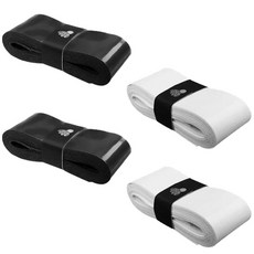 網球拍握把布 4入, 黑色，黑色，白色，白色