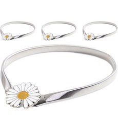 Marvel In Home 窗簾綁帶磁扣, 雛菊(銀色), 4個