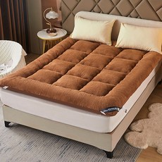 Aitteutteu 絨毛床墊保暖墊, 卡其色