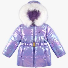 Walton 兒童女童光面金屬色滑雪套頭衫