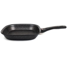 廚房藝術熱感應鑄造雙面大理石方形煎鍋, 27cm, 1個