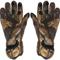 ELELLIVING 釣魚 3 指伸縮釣魚手套雙手可穿戴, 偽裝