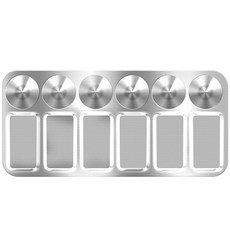 Quardi 鋁製多用途美術用長方形調色盤, 1個, 12格